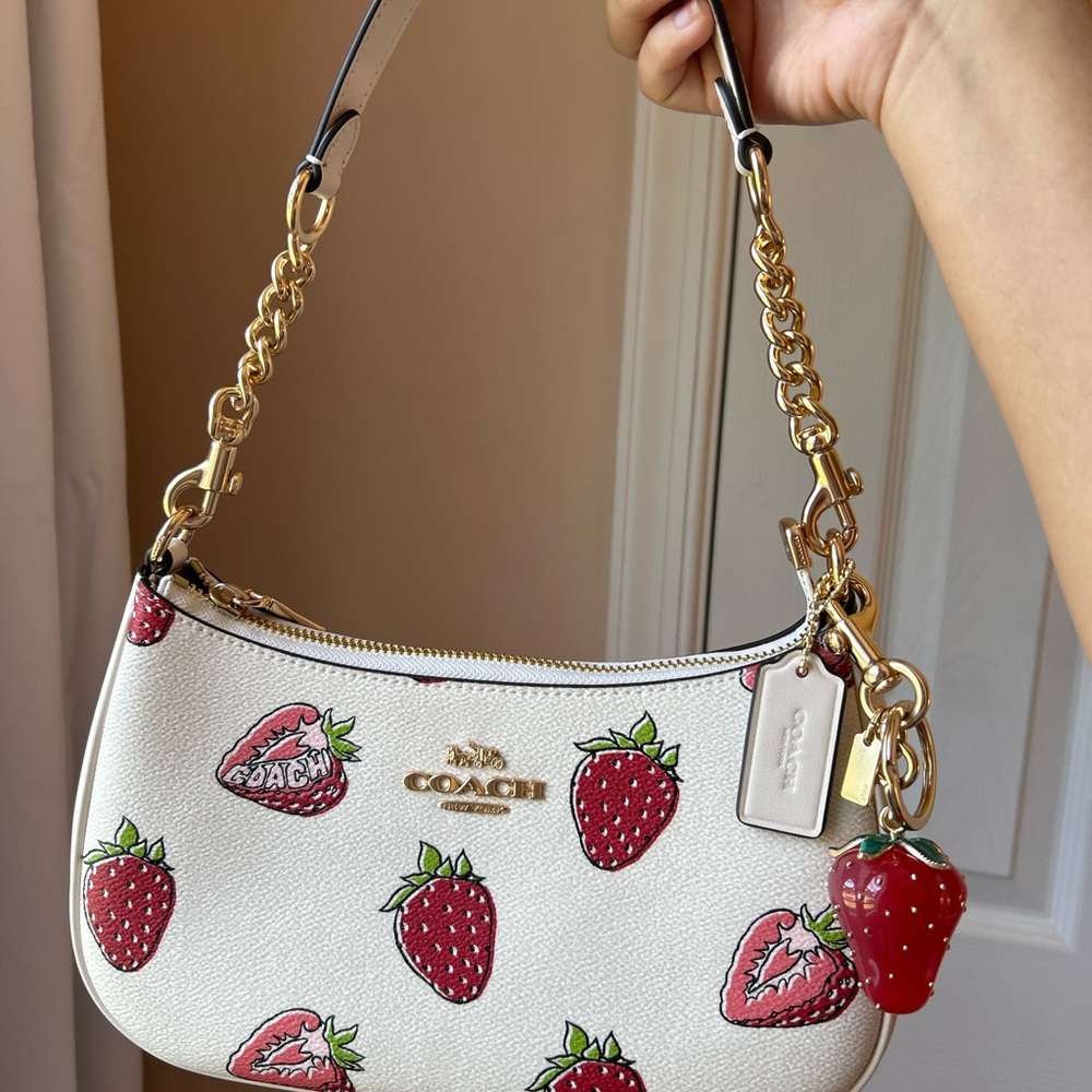 BRAND NEW LIMITED Coach Strawberry Charm Keychain (Japan Ver)
